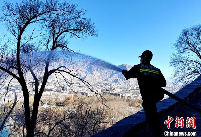 12月6日，布達(dá)拉宮消防救援大隊(duì)在布達(dá)拉宮山體林草區(qū)域開(kāi)展?jié)窕ぷ??！㈣?攝